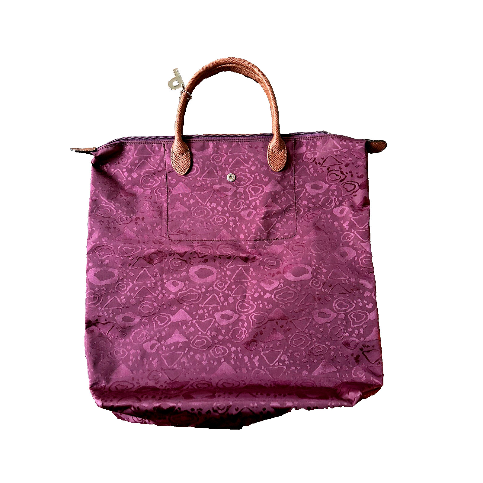 PICARD Easy Basic Shopper bag Tote Purple Floral Tasche Nylon Leather New Fold