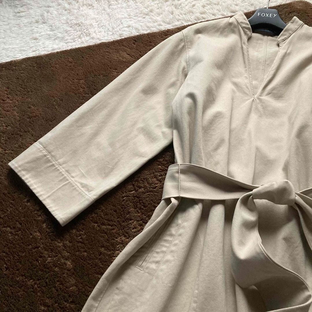 Ralph Lauren Cotton V-Neck Chino Dress Belt Beige Used
