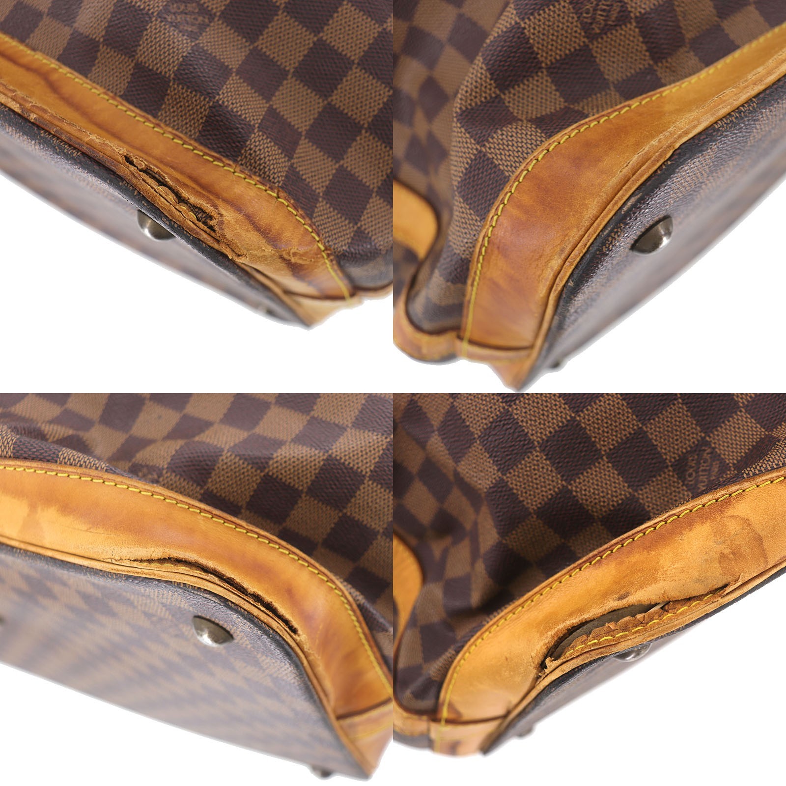 Louis Vuitton LV Damier Ebene Cruiser 45 Used Boston HandBag M41138 #EM455 H