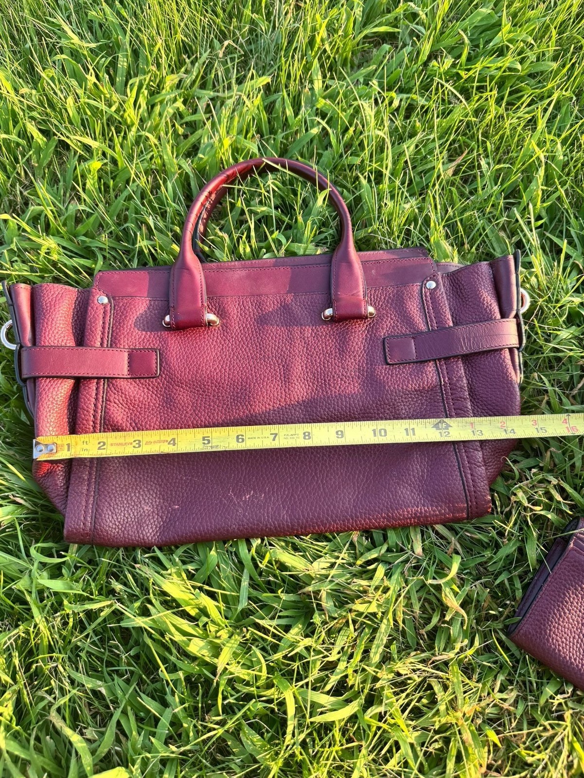 COACH Swagger Pebble Leather Satchel Bag and Matching Wallet Set