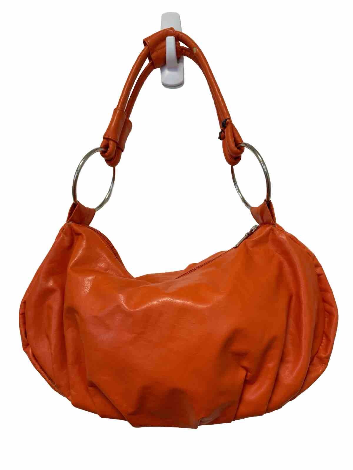 Retro 60’s Style Orange Purse See Photo Condition Hippy Vinyl Cool