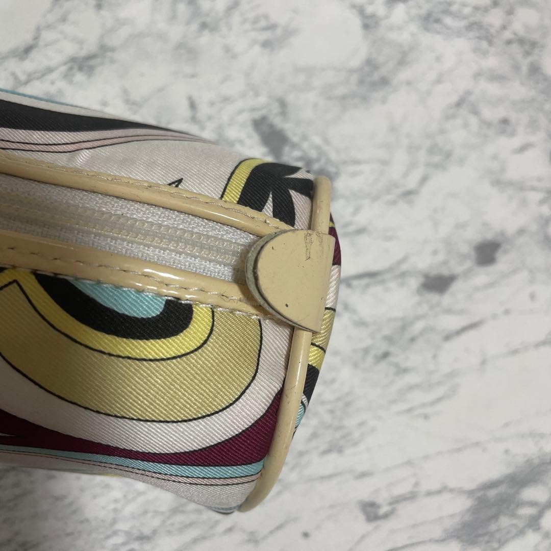 EMILIO PUCCI Pouch Geometric Pattern Cylinder Shape 11cm