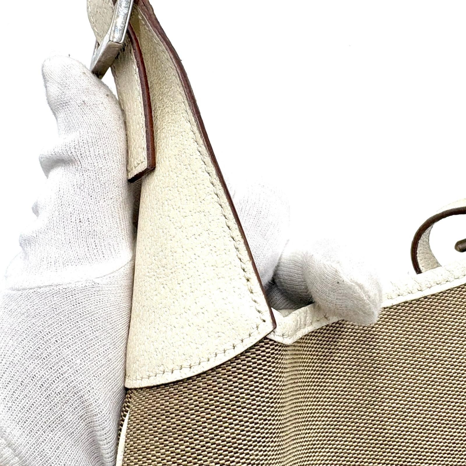 Auth GUCCI Jackie Shoulder Bag Canvas x Leather 001 3306 2Y6853