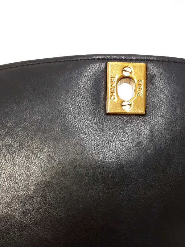 Chanel Chain Shoulder Matelasse A01165 Lambskin Leather Black Women’s #TB2531