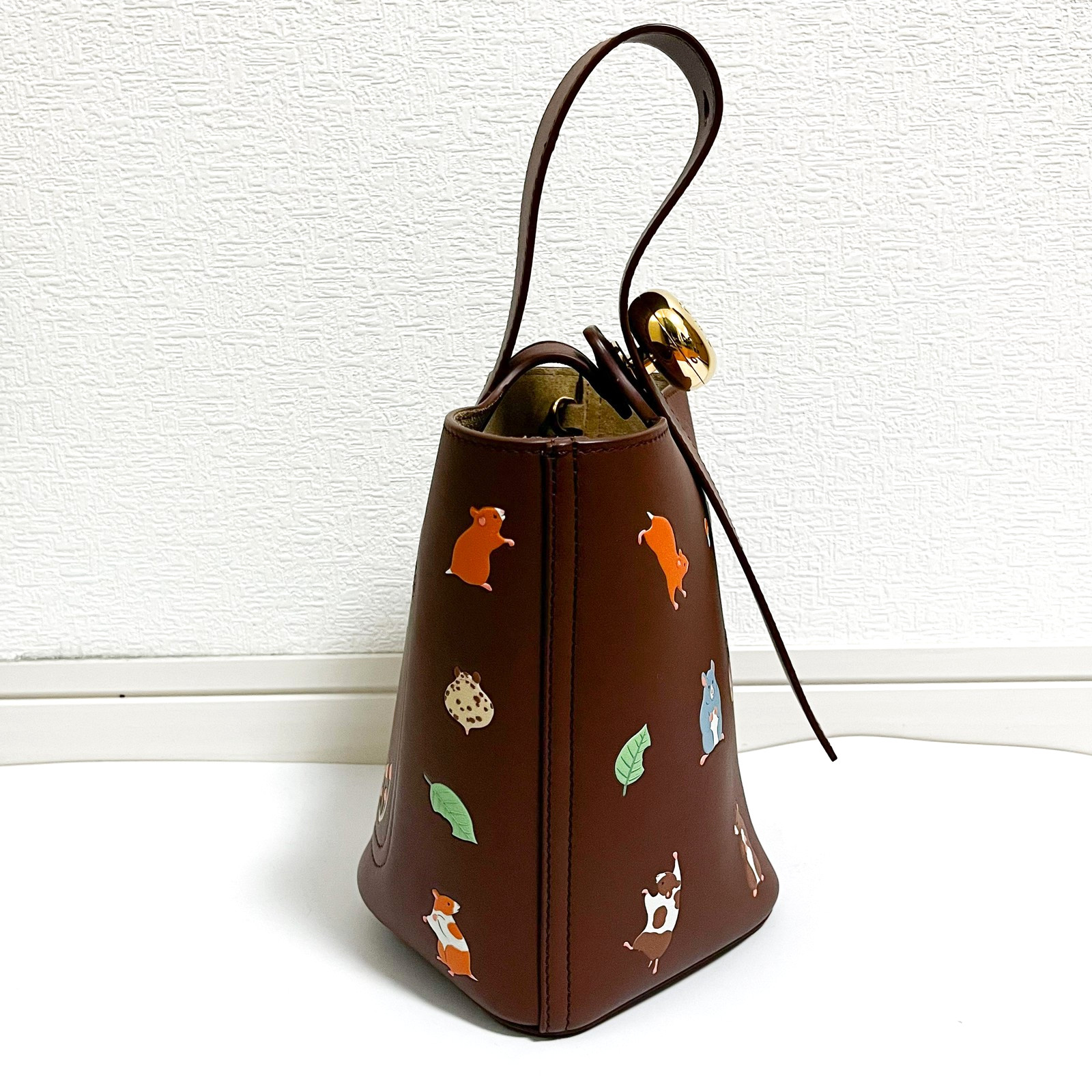 LOEWE x Suna Fujita Hamster Pebble Bucket Bag Mini Brown 2Way Shoulder Bag