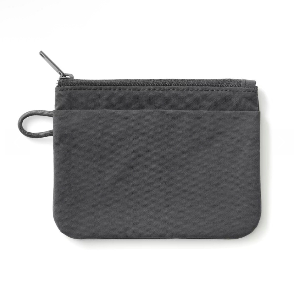 MUJI Japan flat pouch dark gray size 13.6×10