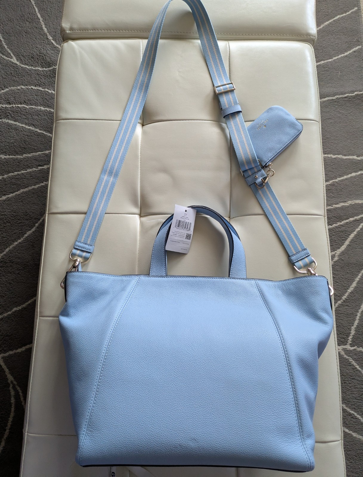 NWT Kate Spade Rosie Pebbled Leather Satchel Strap Bag Coin Purse