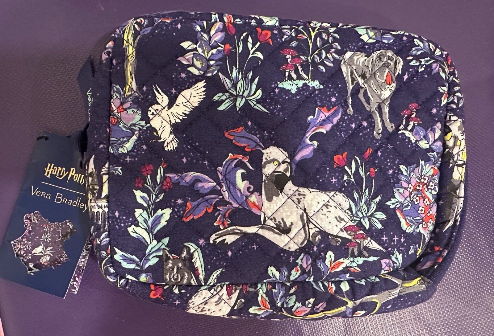 NWT Vera Bradley Harry Potter Forbidden Forest Cord Organizer Bag Tech Case New