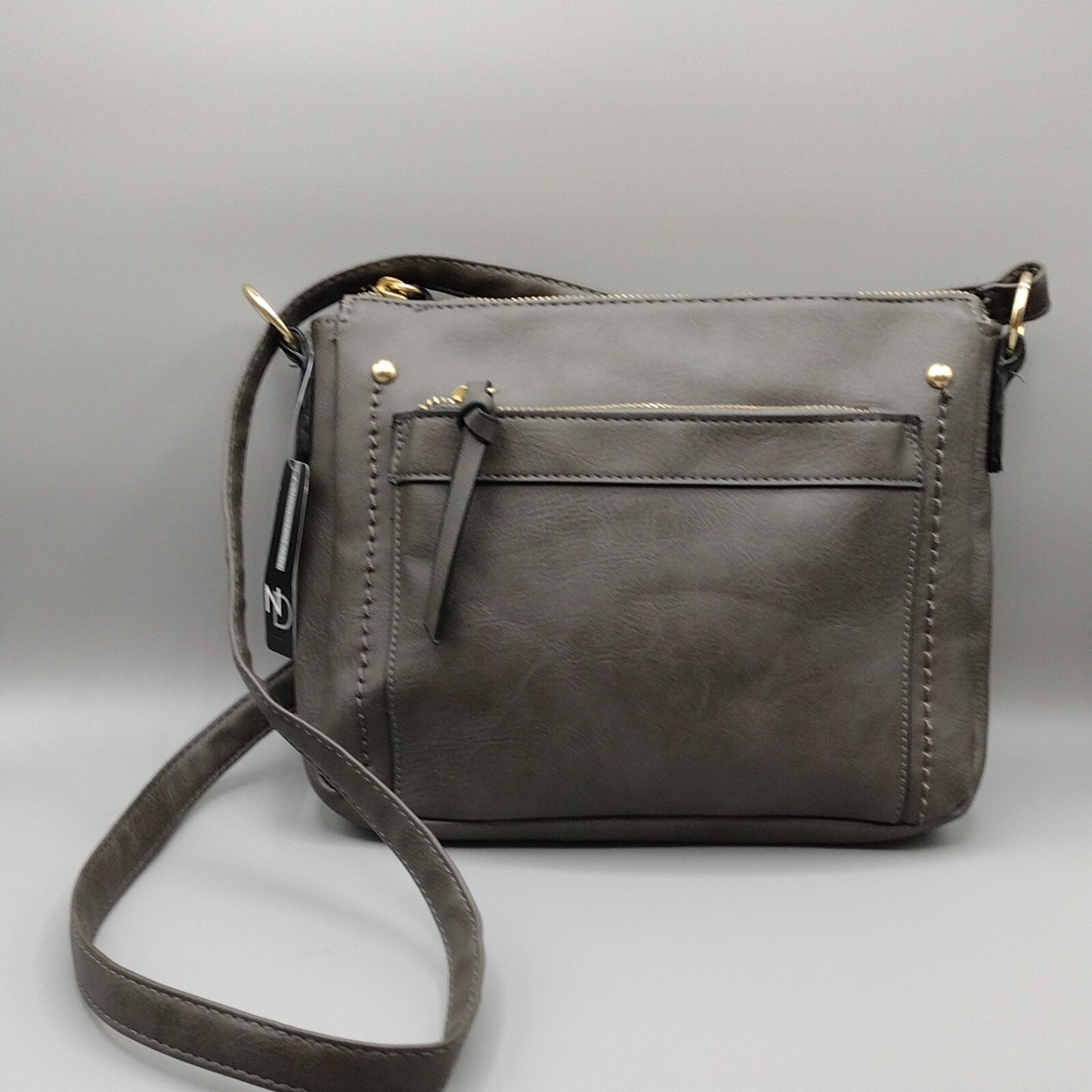 NWT New Directions Clay Gray Shoulder Bag with Adjustable Strap NICE CLASSIC