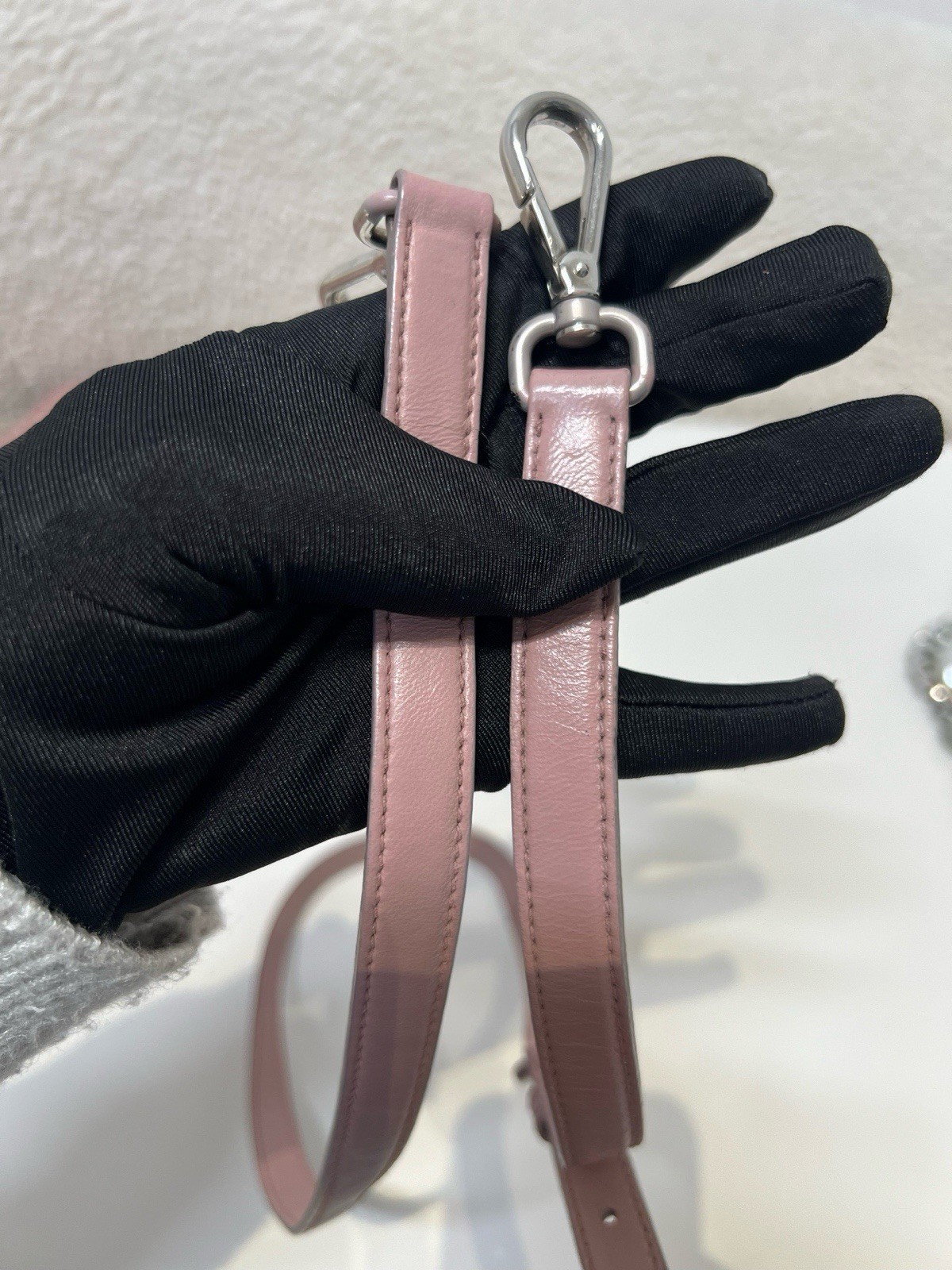Miu Miu Nude Pink Gem-Embellished Chain Tote Bag (Handheld/Crossbody)