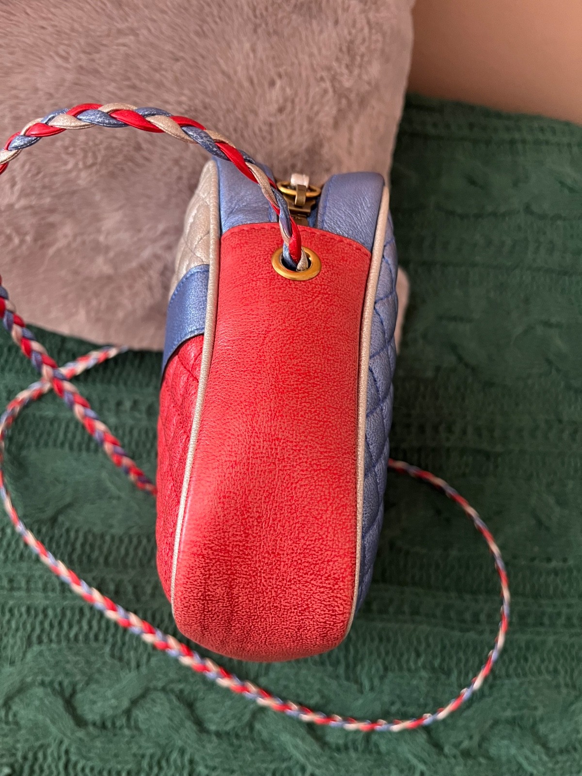 Gucci bag Crossbody red blue and silver Zummi Trapuntata Red Blue Silver