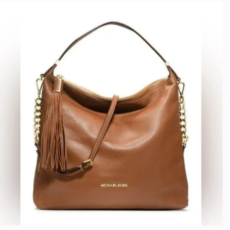 NEW! Michael Kors Weston Top Zip Shoulder, Crossbody Bag Brown Retail: $ 449