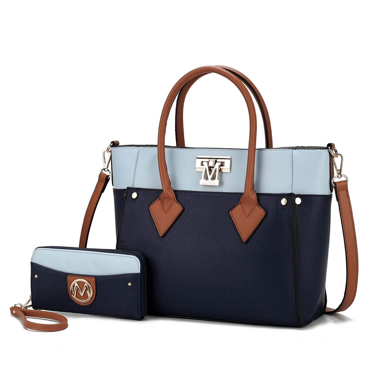 Brynlee Women’S Tote Bag & Wristlet Wallet, Crossbody Purse Handbag 2 Pcs by Mia