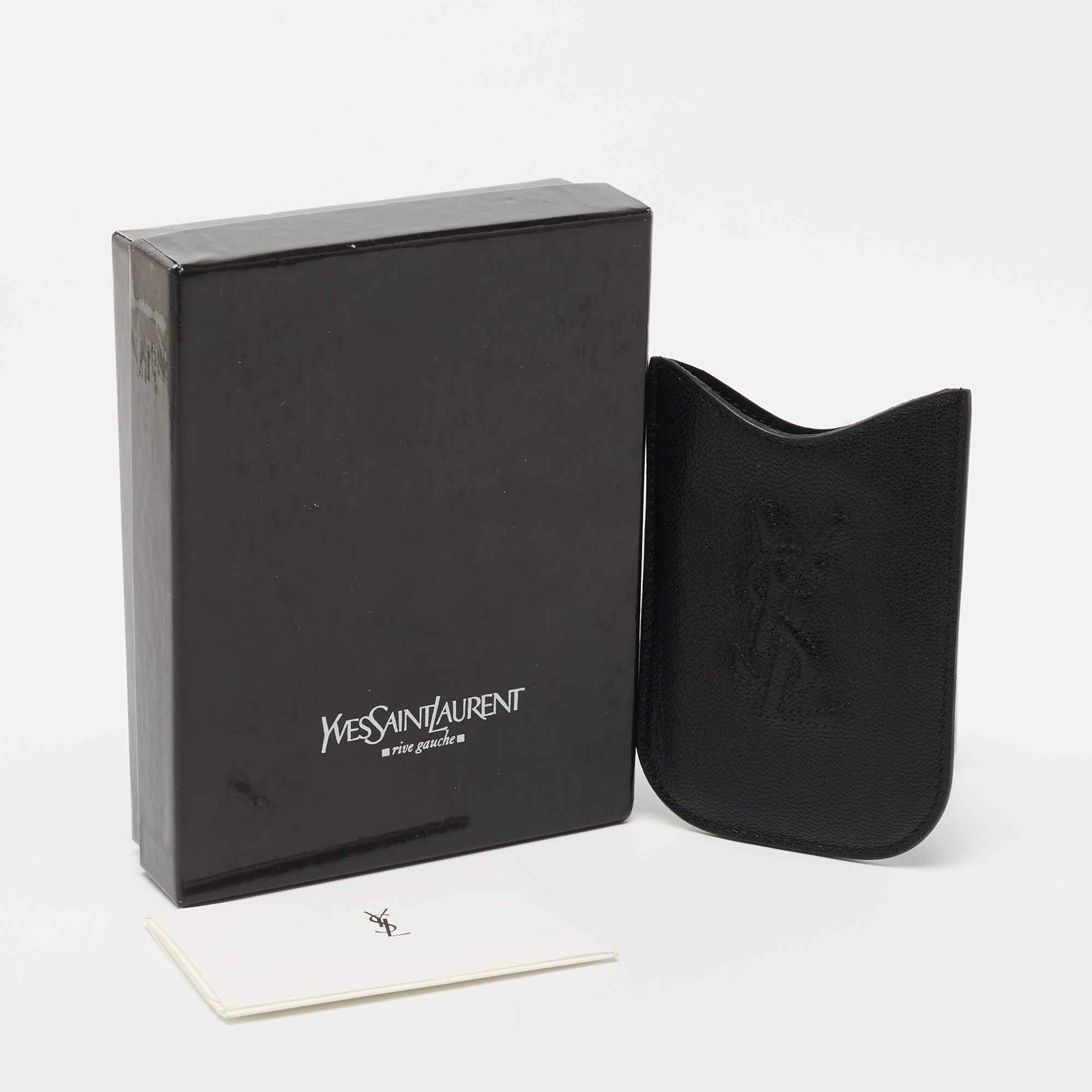 Yves Saint Laurent Black Leather Porte Blackberry Cover