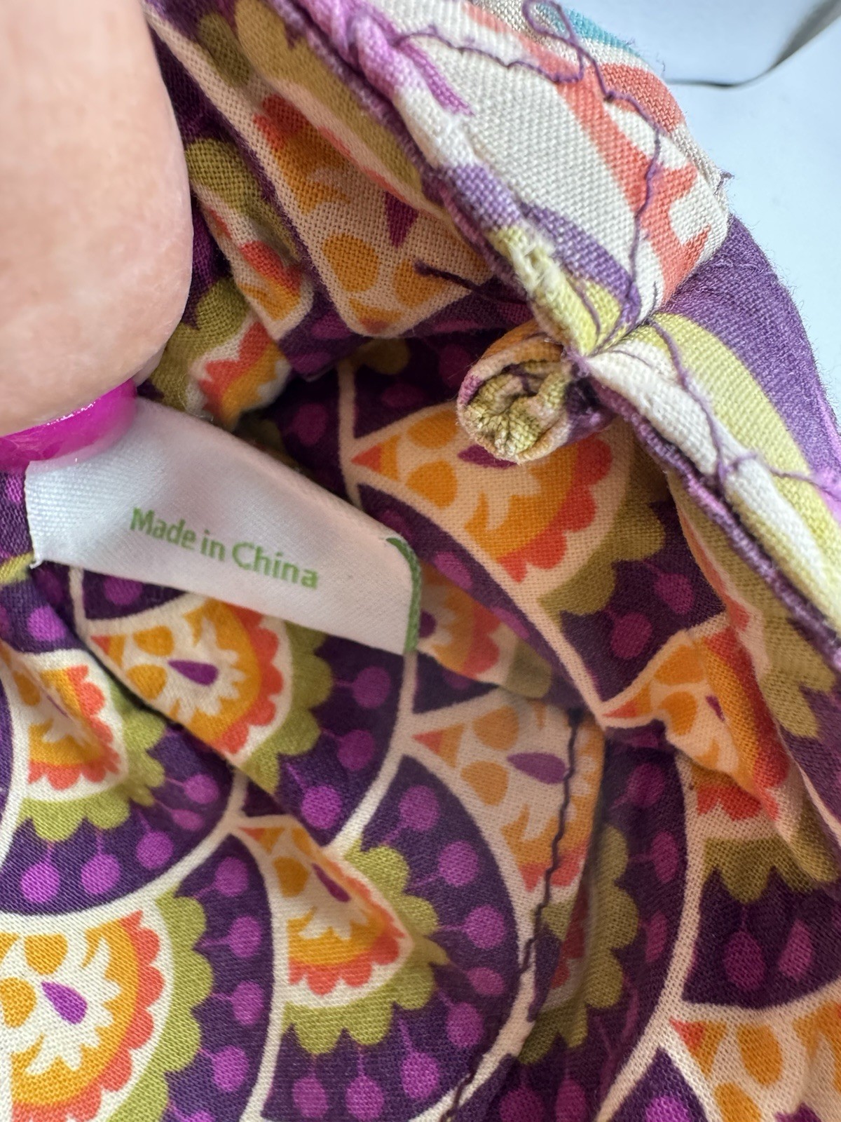 Vera Bradley Plum Crazy Shoulder Bag Purple Spring 2013 Retired Pattern Zippers
