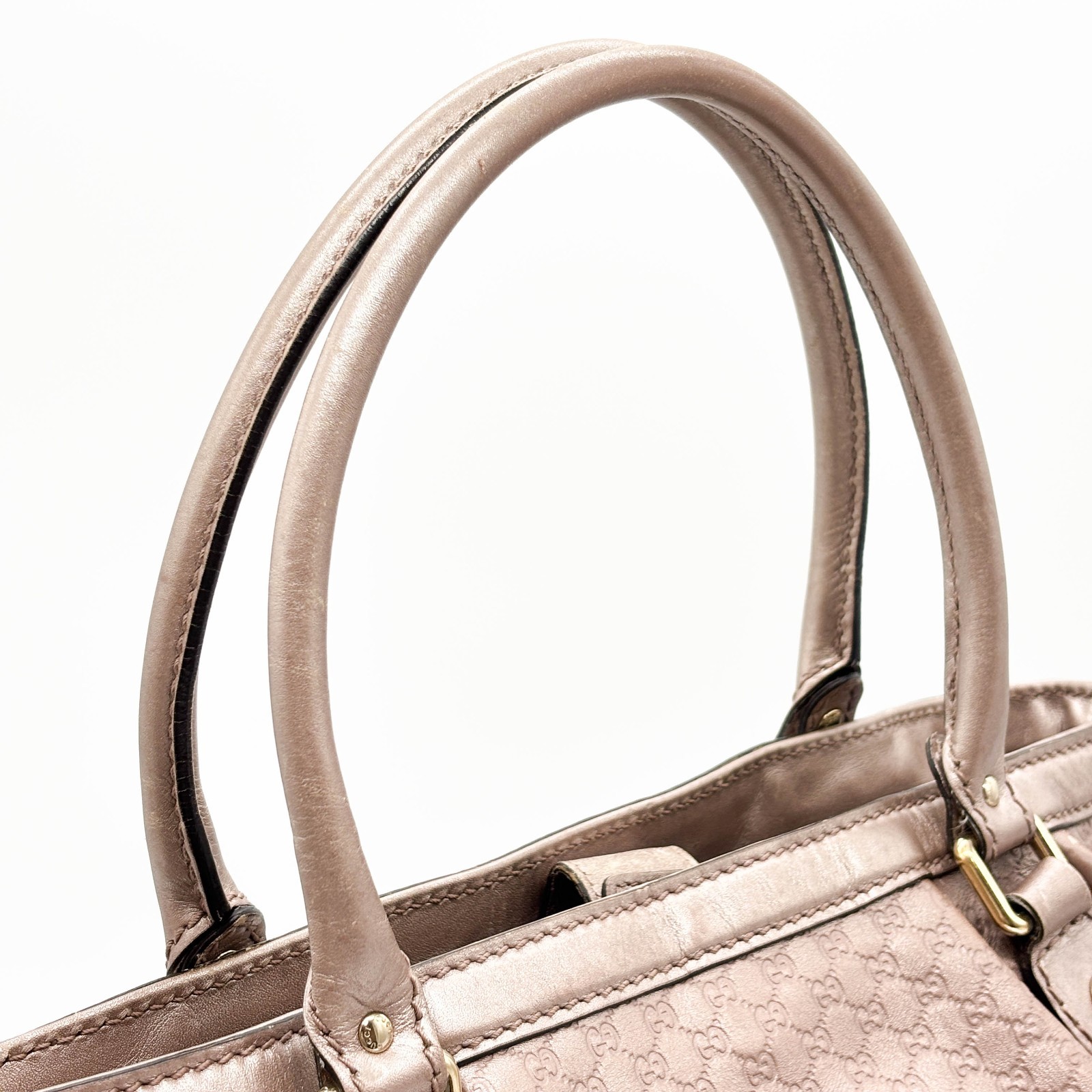 GUCCI guccissima Shoulder Bag Handbag Purse Leather Pink 296835 Auth