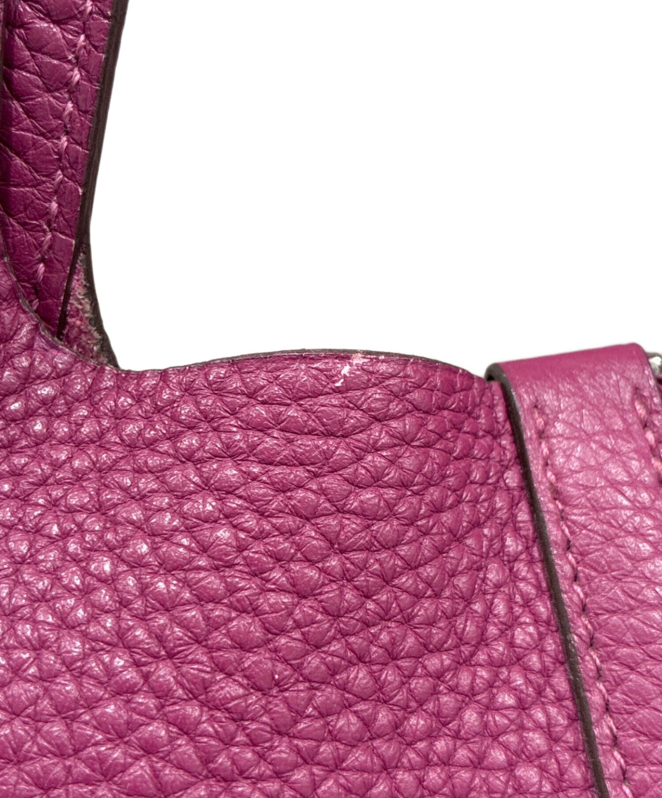 Hermes Picotin Lock PM Taurillon Clemence Pink Bag Silver Hardware 2011 #TFB482