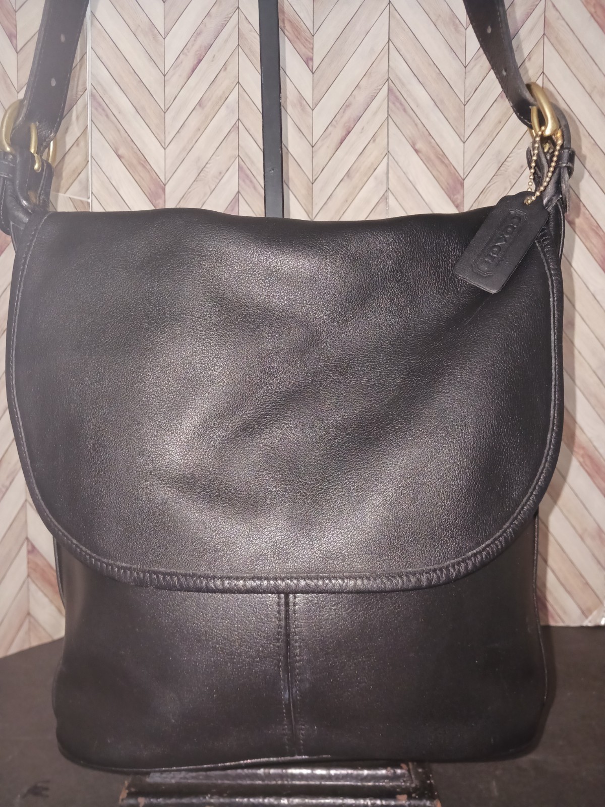 Vintage Coach Whitney Bag 4115 Black USA 1990s Large Lightweight Collection