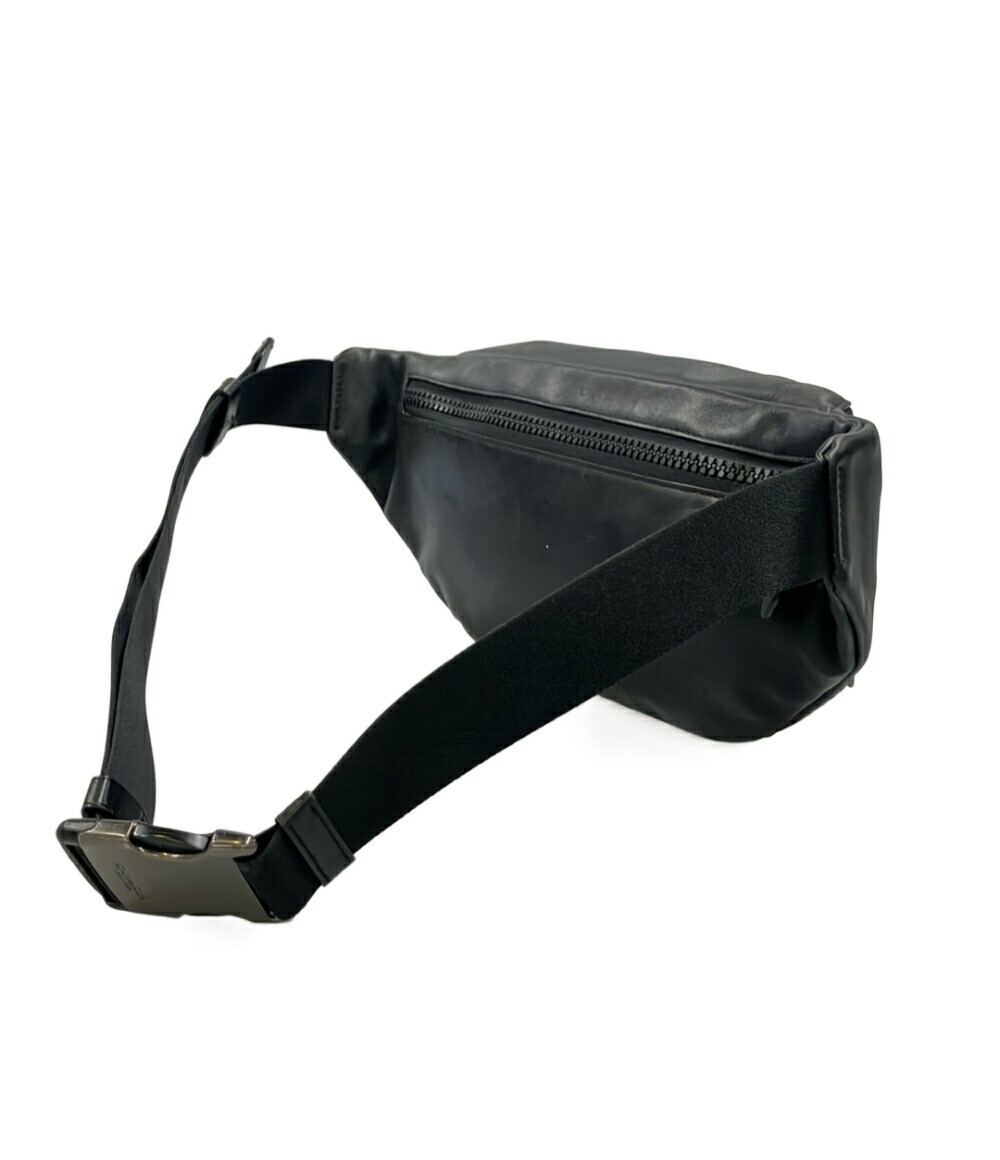COACH C2716 Men’s Black Waist Bag Body Bag Zip Casual 15.7in 17cm 7cm
