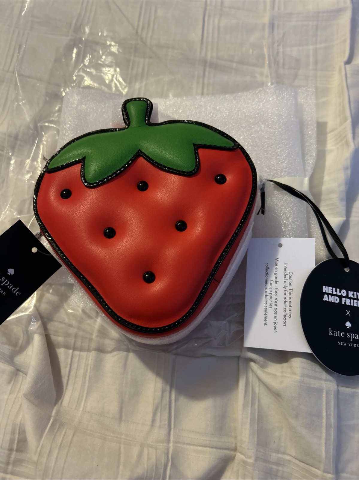 Hello Kitty x Kate Spade NY 3D Strawberry Mini Crossbody Multi NWTS Ori Wp +FGt