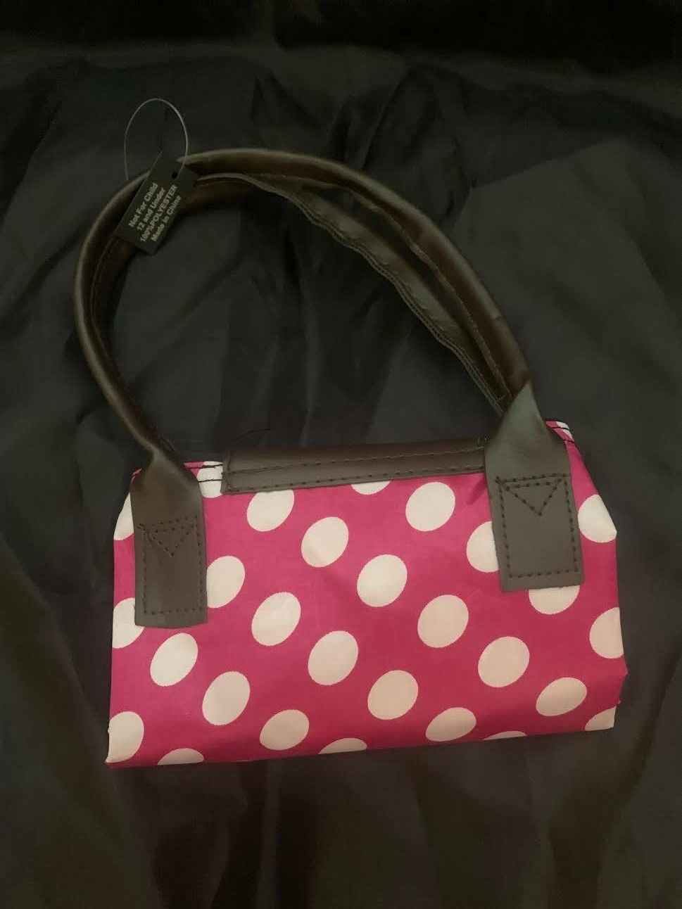 Magenta / Pink Polka Dots 100% Polyester Travel Bag / Overnight Bag / Beach Bag