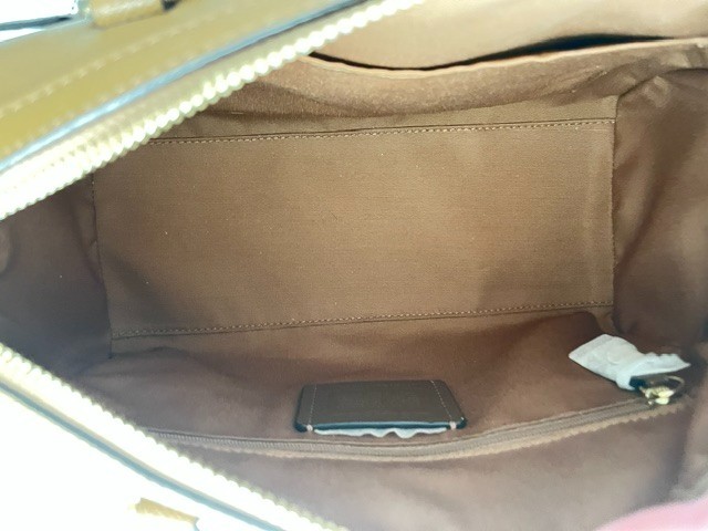 Coach Rowan Medium Leather Bag in Saddle Brown
