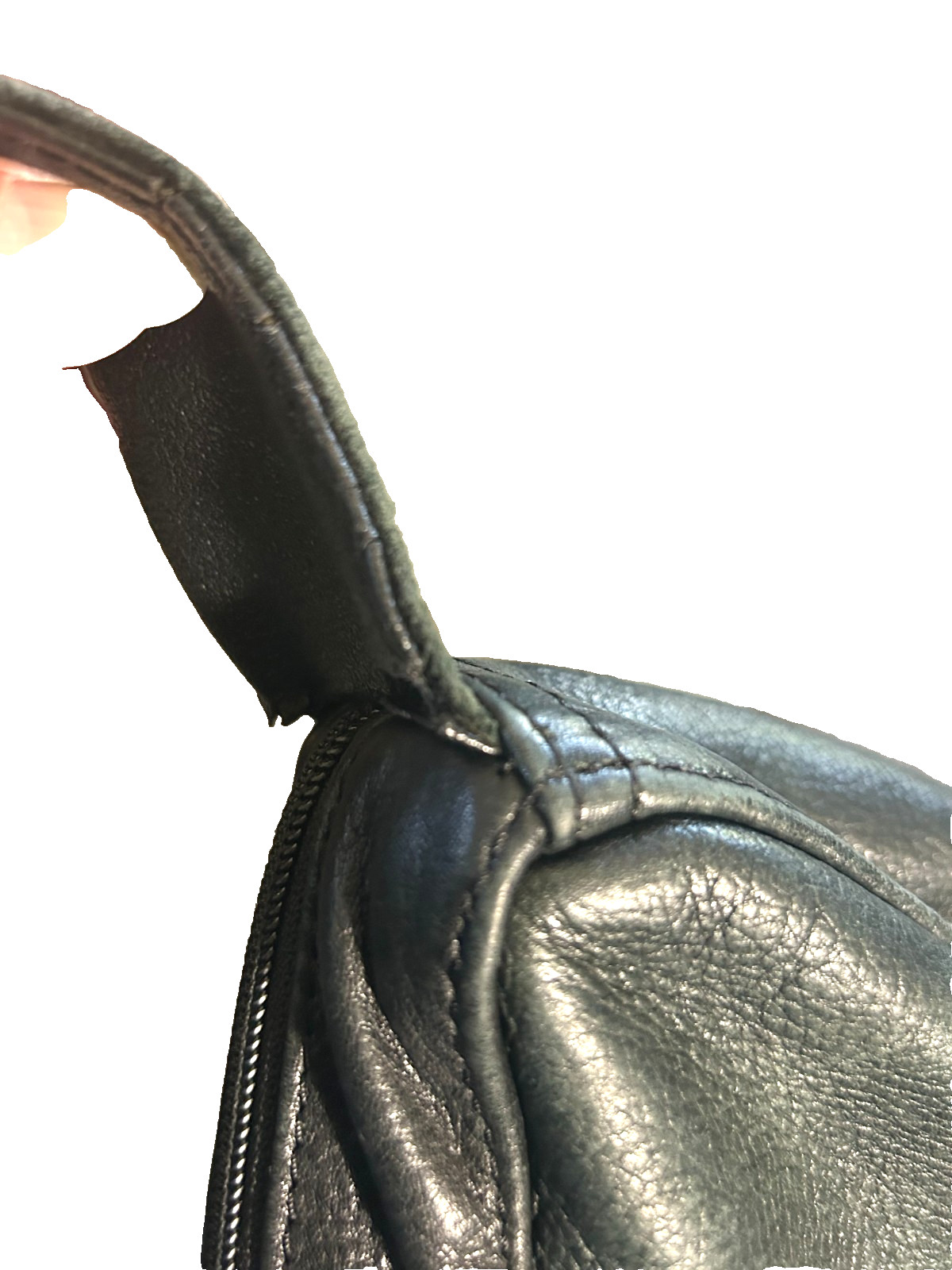 LL Bean AMERIBAG Healthy Back Blk Leather Sling Backpack Crossbody Ergonomic Bag