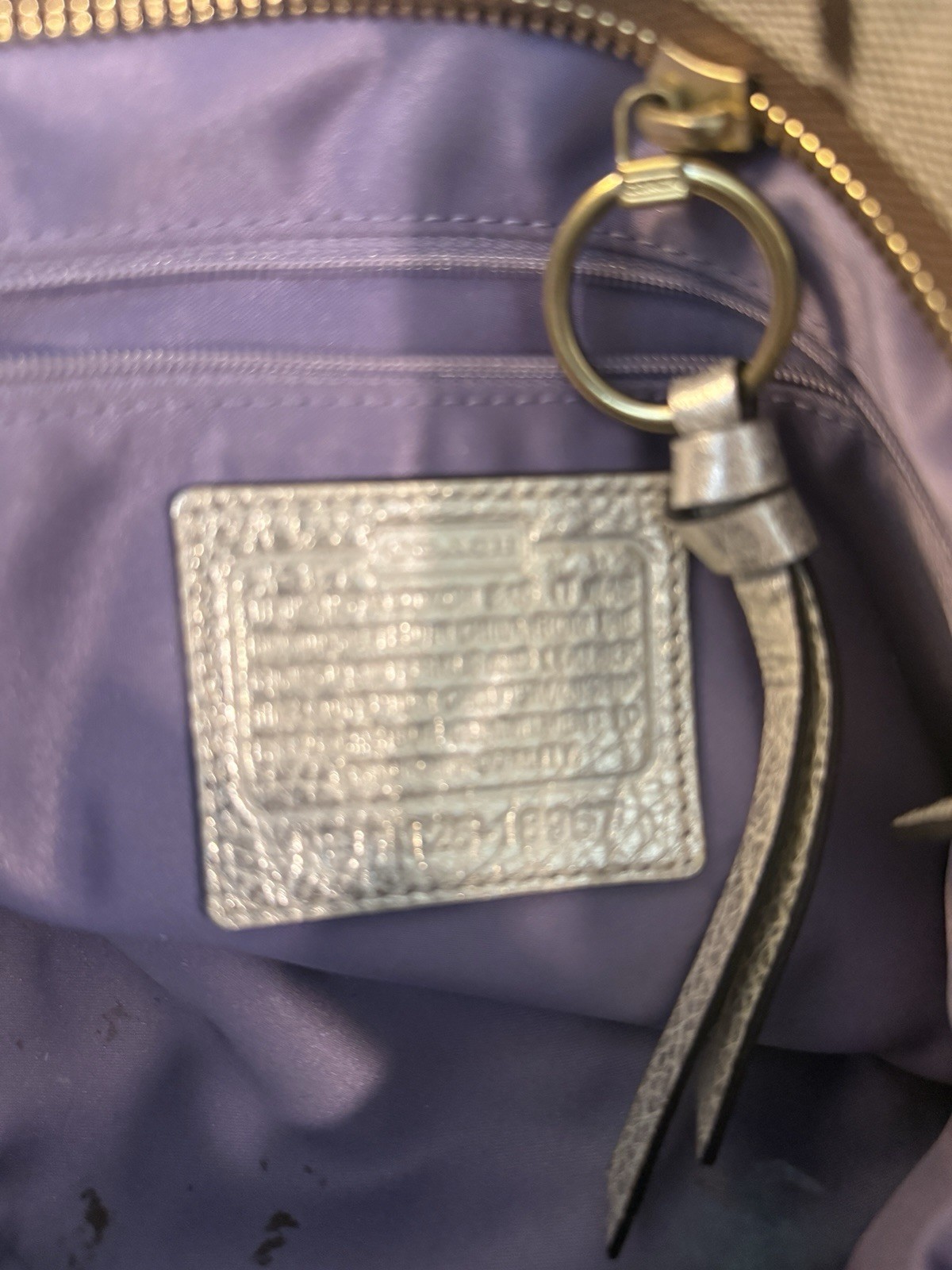 Coach Signature C Logo Large Tote Zip Top, Keychain, Gold Hardware, Pockets