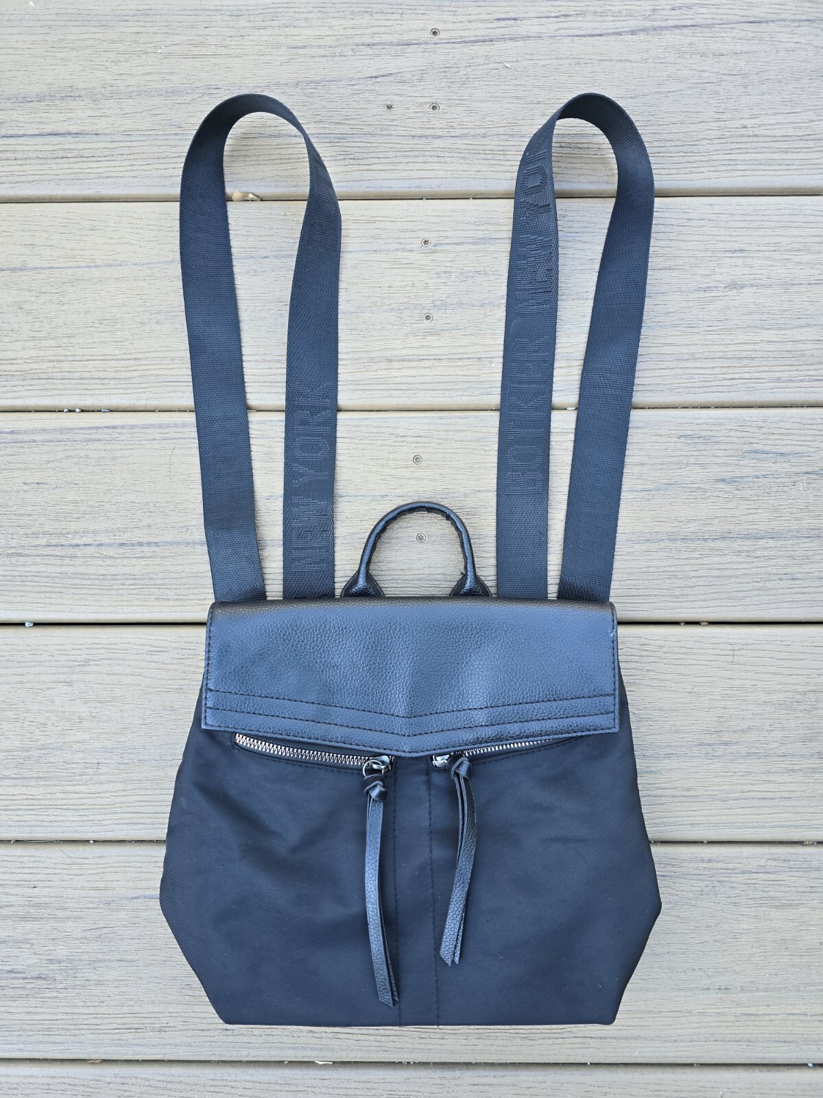 BOTKIER NEW YORK Trigger Black Bag Purse Shoulder Sling Backpack Handbag