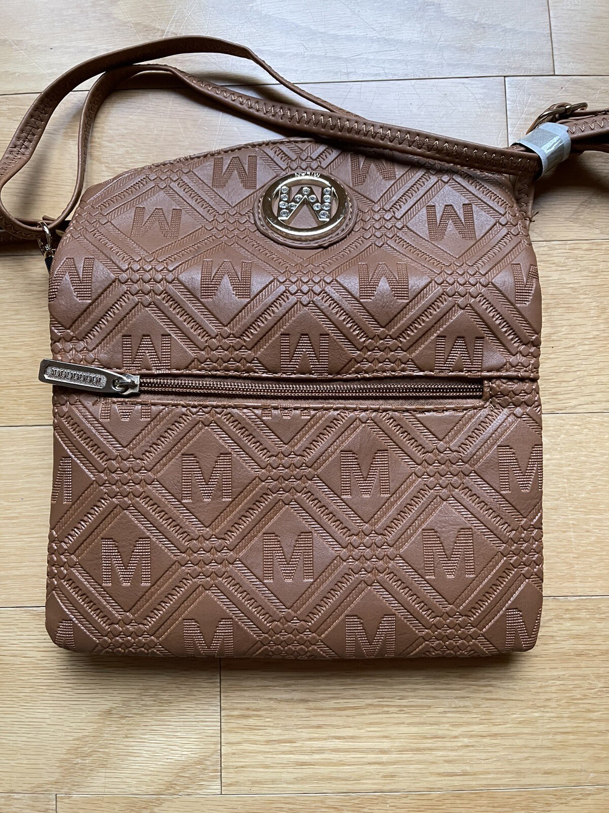 Mkf Collection Milan M Signature Women’s Brown Crossbody Bag Purse