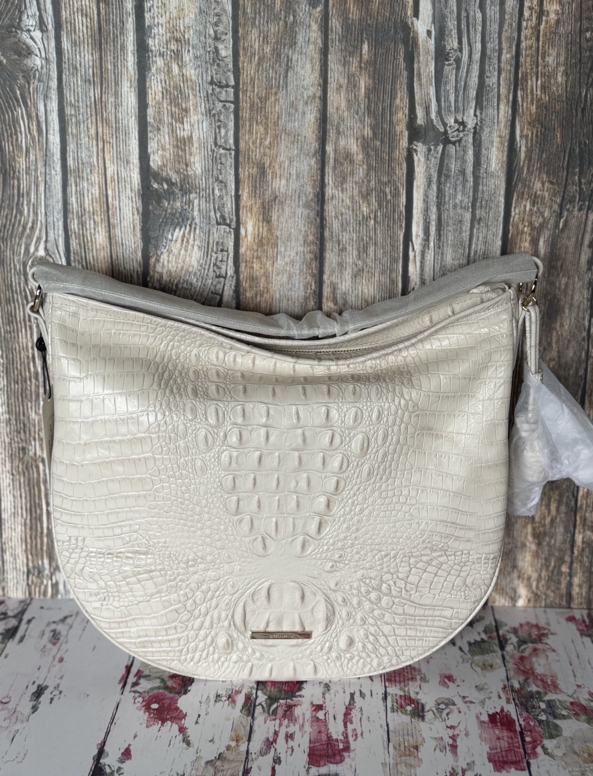 Brahmin Kathleen Rose IVORY Keepsake Shoulder Bag NWT and still in wrapping!