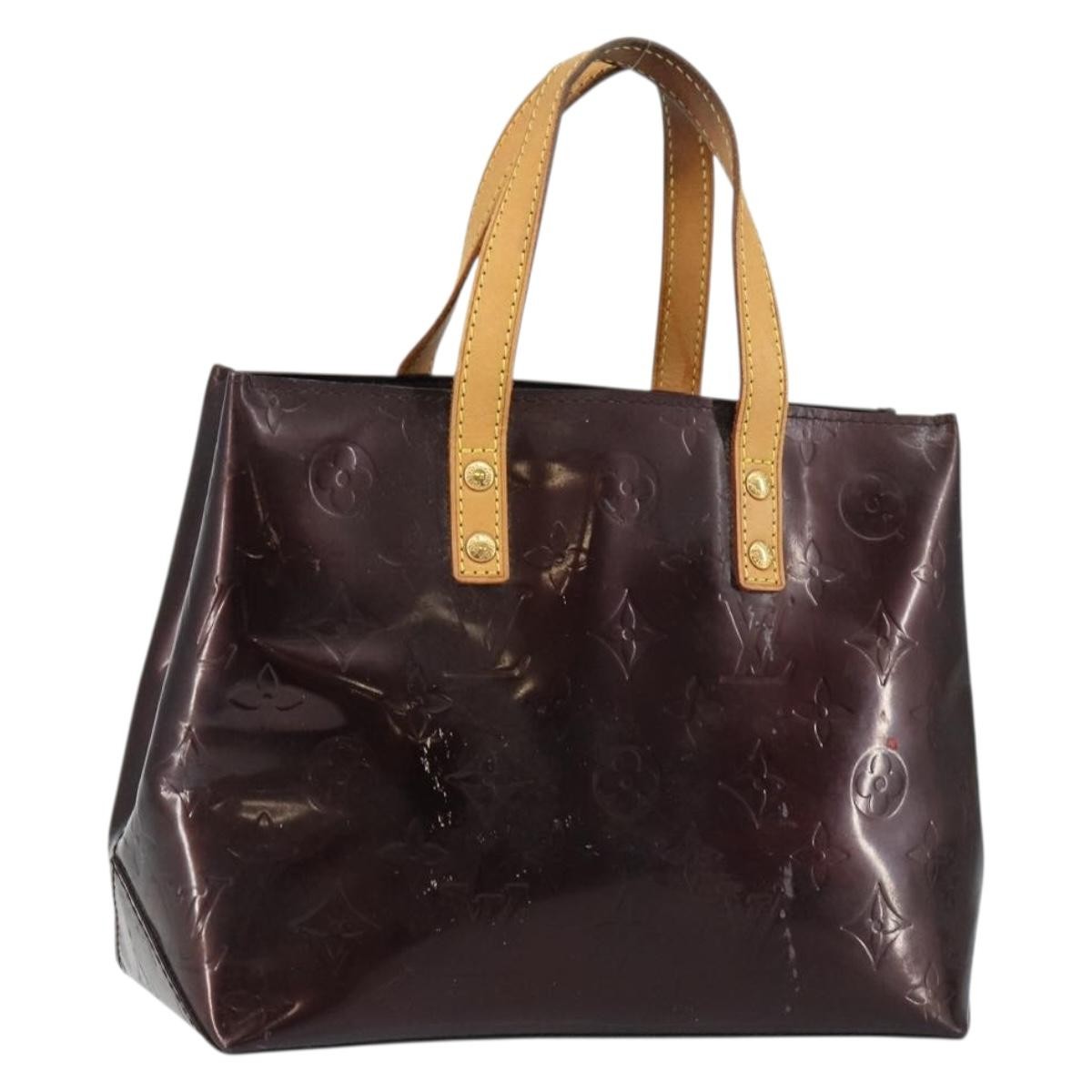 LOUIS VUITTON Monogram Vernis Reade PM Hand Bag Amarante M91993 LV Auth 145457