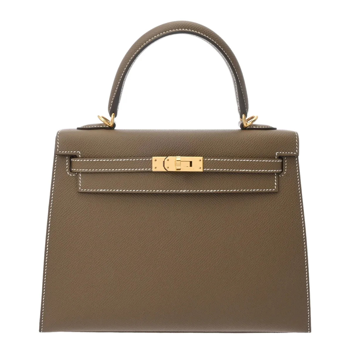 Hermes Kelly Handbag Epsom Leather Gray #WB5552