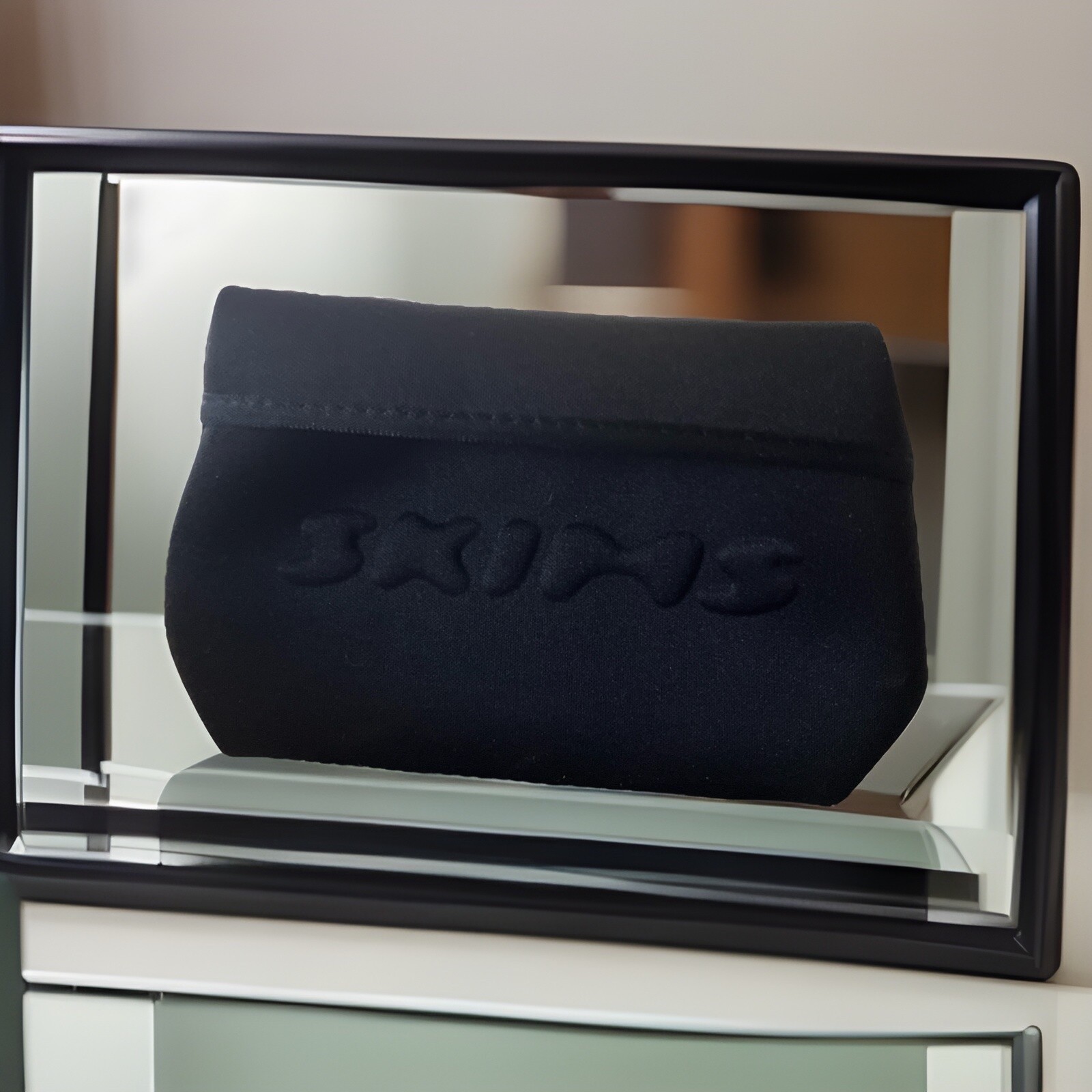 Skims Sleek Small Black Multipurpose Makeup Bag Wallet Multipurpose Clutch NWOT