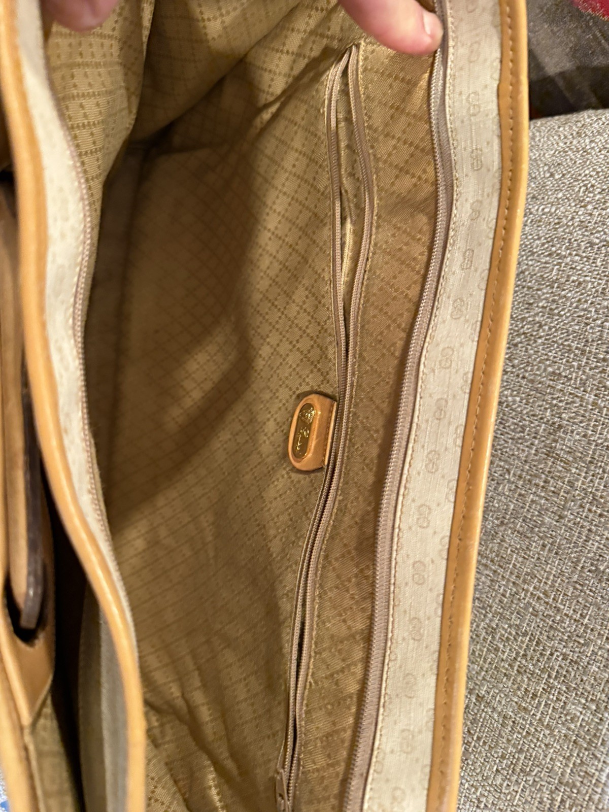 Gucci Ivory Micro GG Attache Briefcase