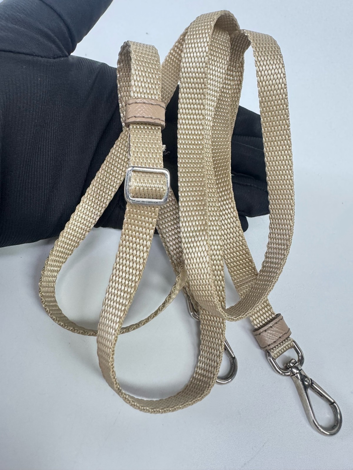 PRADA Re-Edition 2005 Mini Hobo Soft Beige Nude Re-Nylon Fabric Bag Pre-loved