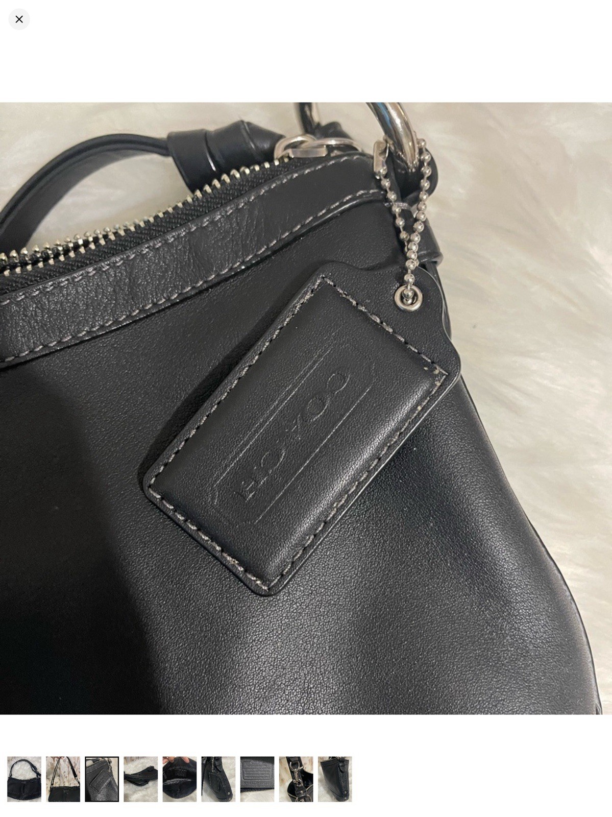 COACH PARK LEATHER DUFFLE F19729 BLACk VINTAGE EXCELLENT CONDITION