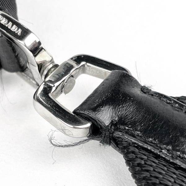 Prada Nylon Leather Black Shoulder Bag #BS4204