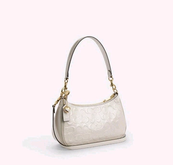 COACH Teri Shoulder Bag In Signature Leather Gold/Chalk