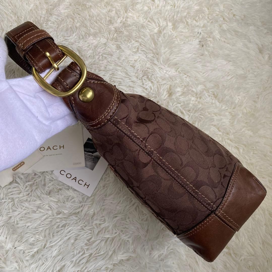 COACH Duffle Bag Bucket Type 2way Brown