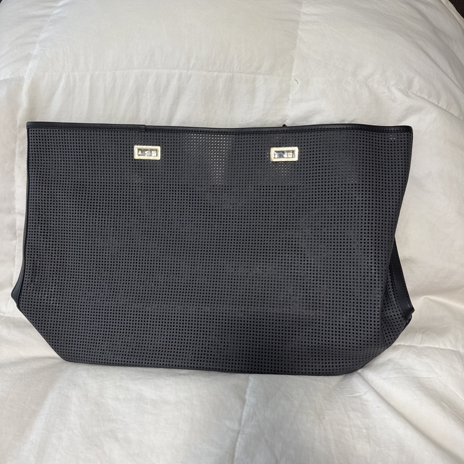 LO & SONS Seville Shell Dark Grey Exterior / Gold Hardware Black Interior Sz13