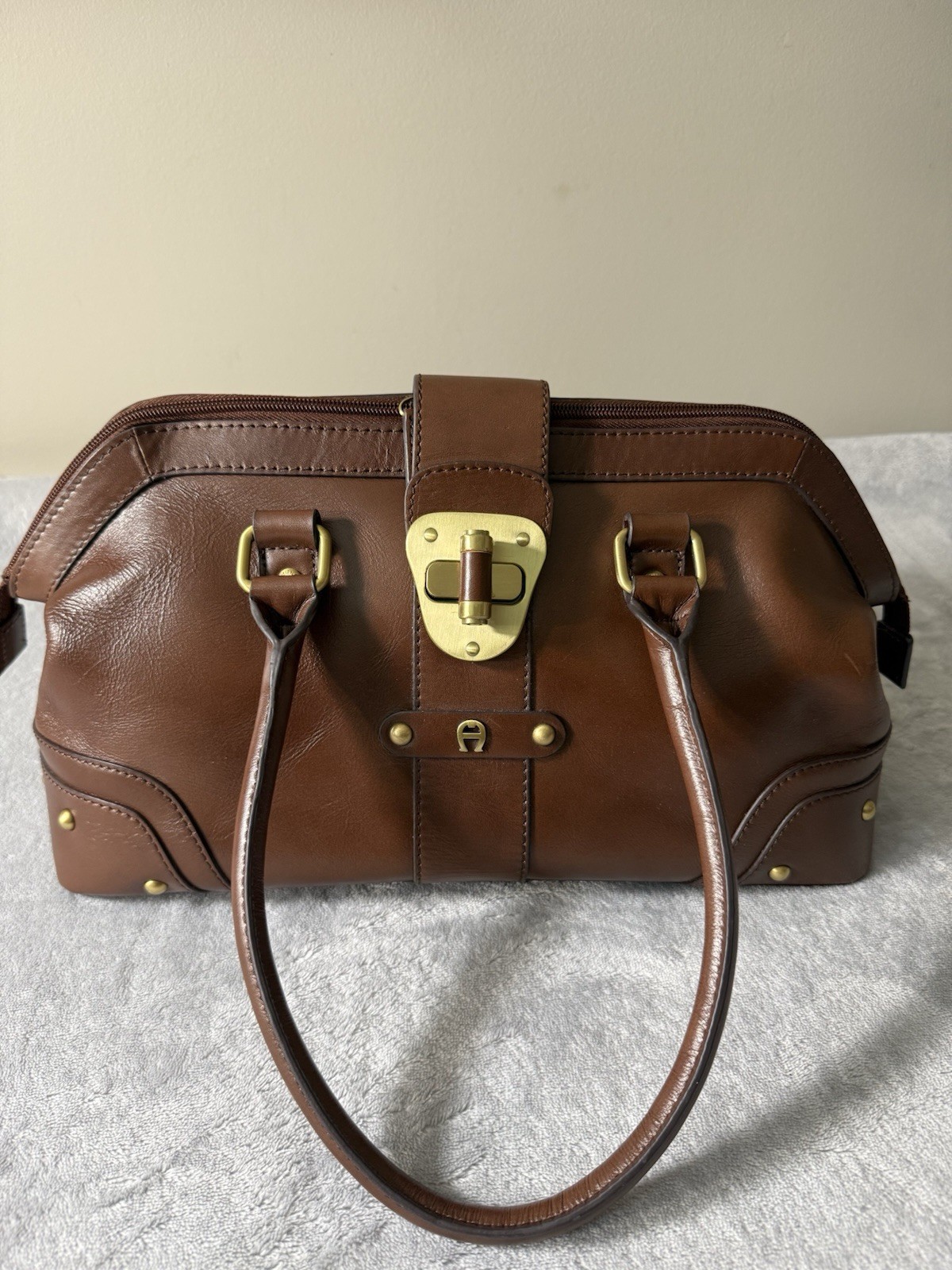 VTG Etienne Aigner Leather Doctor’s Handbag-Style Bag Satchel