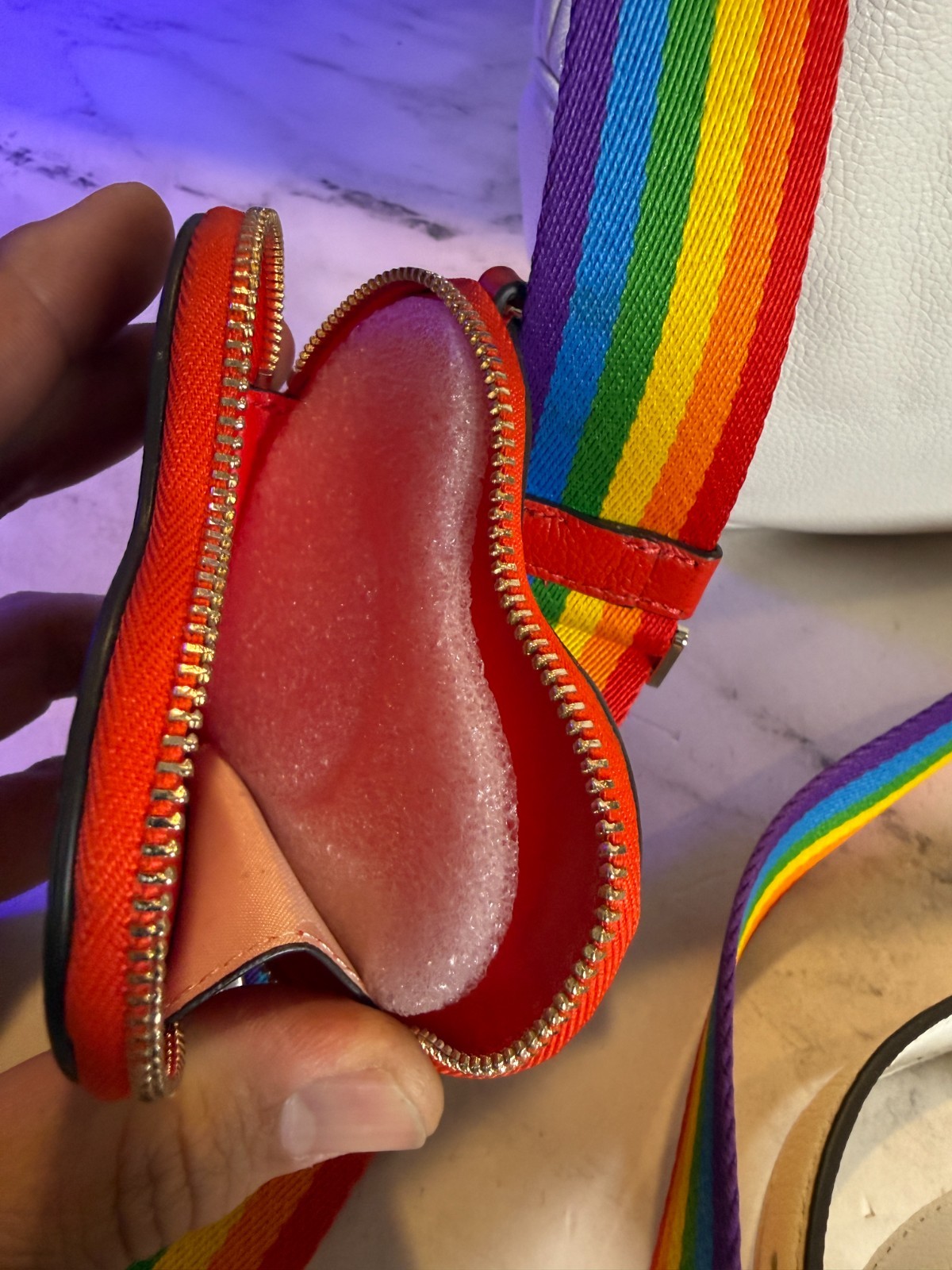 Kate Spade Rosie Rainbow Crossbody White Dove Leather WKR00514 Limited Edition
