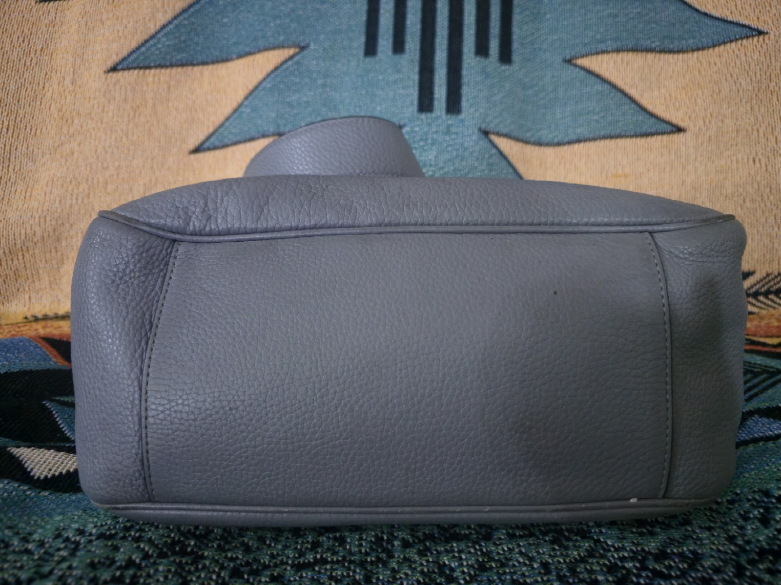 Coach Granite Grey (Cool Bluish-Grey) Pebble Leather Rori Bag, C2853