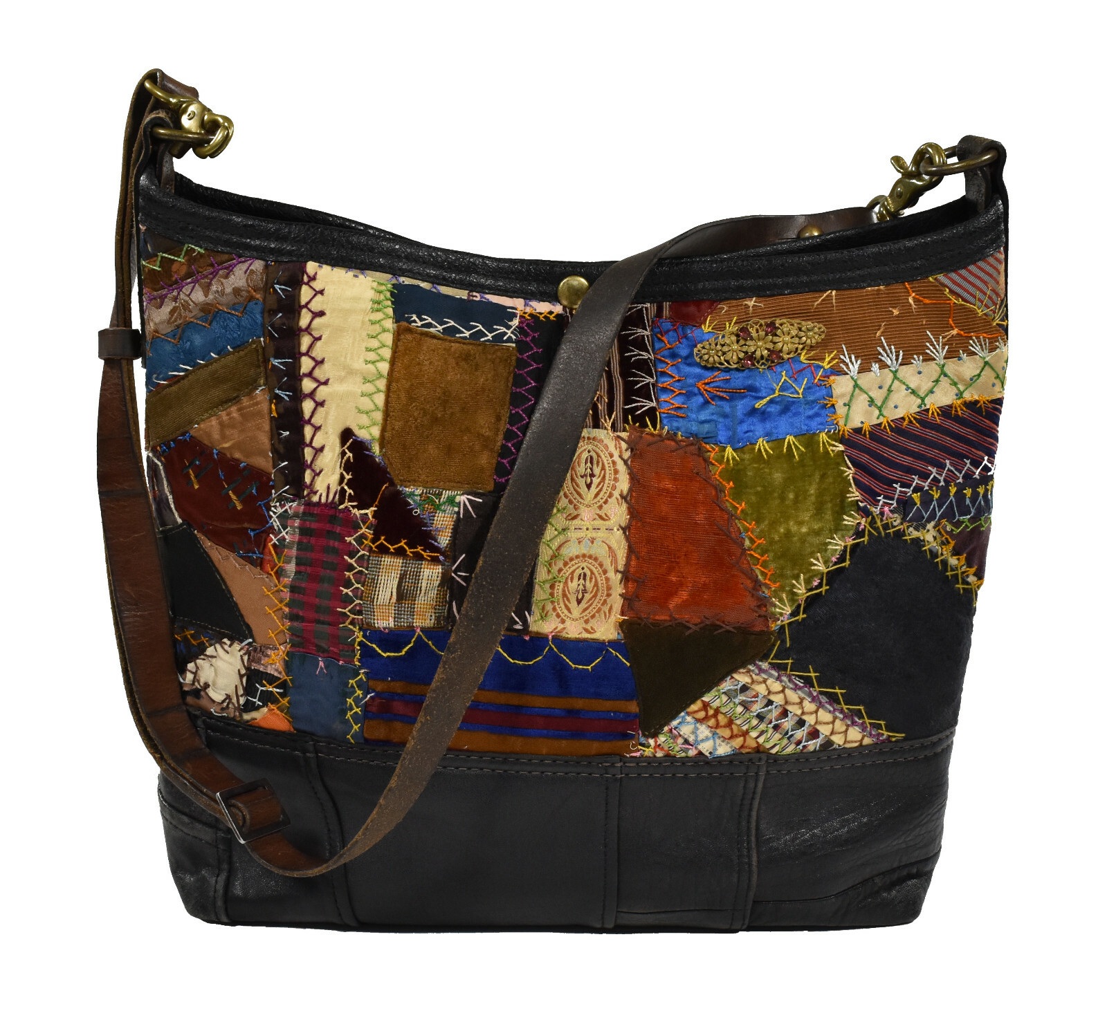 Ralph Lauren Purple Label 50th Anniversary Patchwork Shoulder Hobo Bag New $3500
