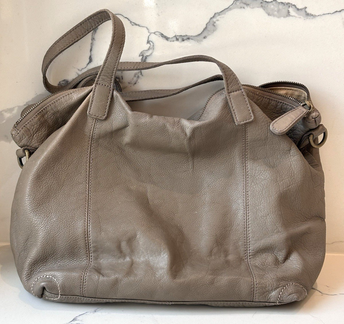Vintage Liebeskind Berlin Purse, Gray Leather Clean Interior, Euro Fashion Gifts