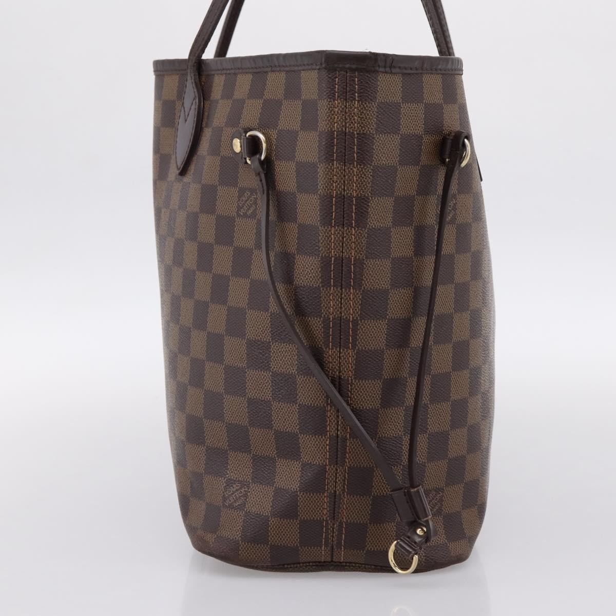 LOUIS VUITTON Damier Ebene Neverfull MM Tote Bag N51105 LV Auth bs36474