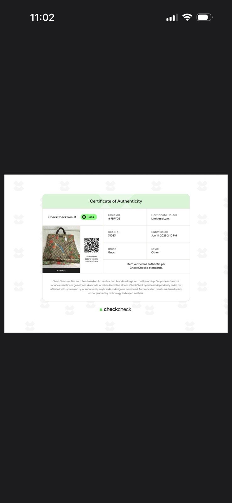 Gucci GG Supreme Floral Bird Print Tote w/ Detachable Adjustable Strap