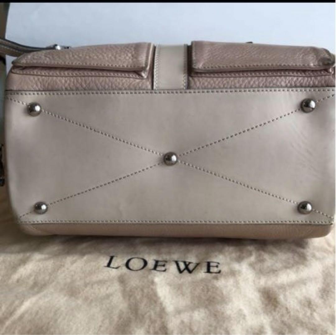 Loewe Bag Pink Shoulder Beige Leather Roller Popular Women Bag Import JPN Vintag