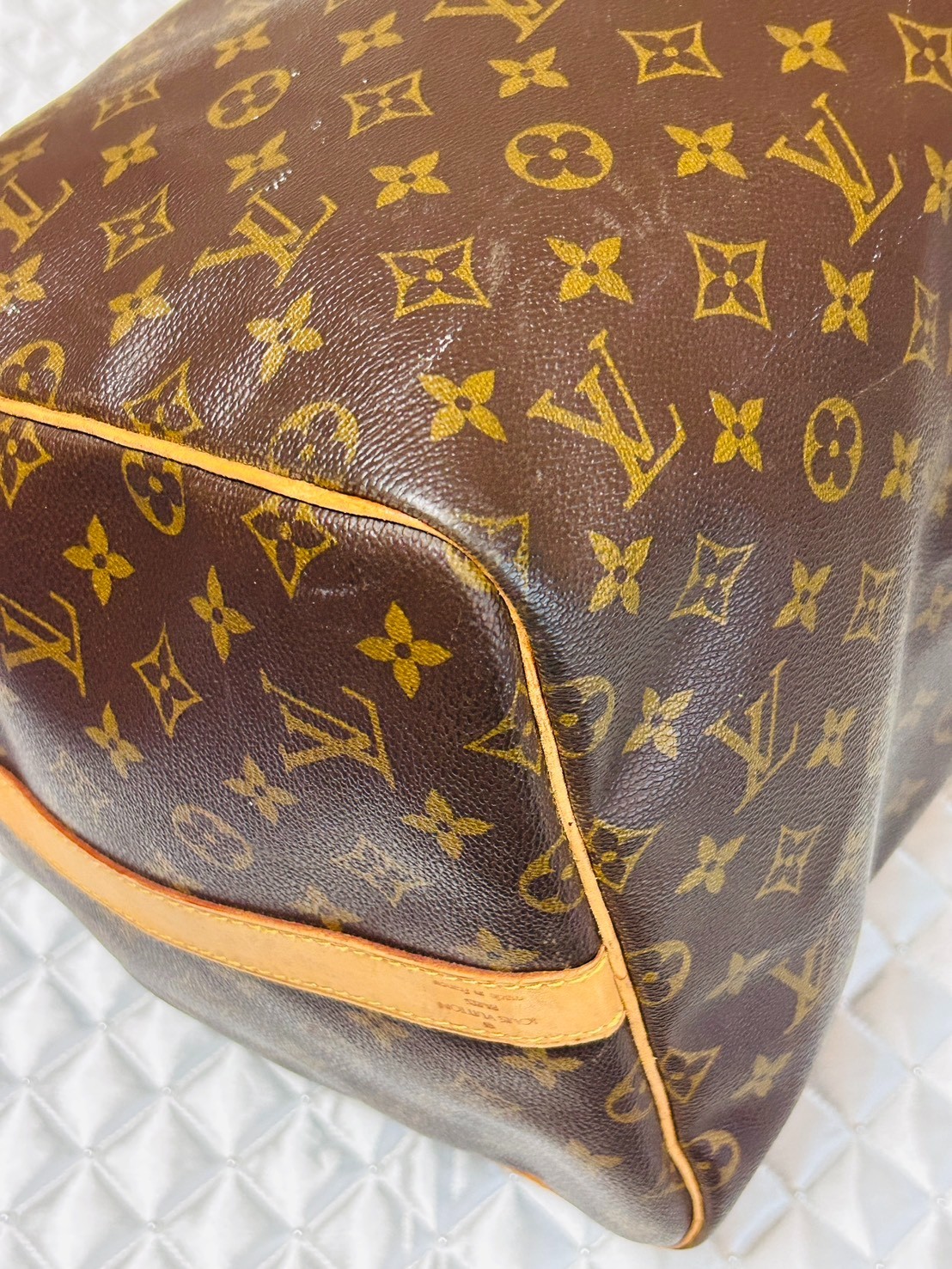 Louis Vuitton Keepall Bandouliere 55 Monogram Canvas Brown Boston Bag M41414 LV